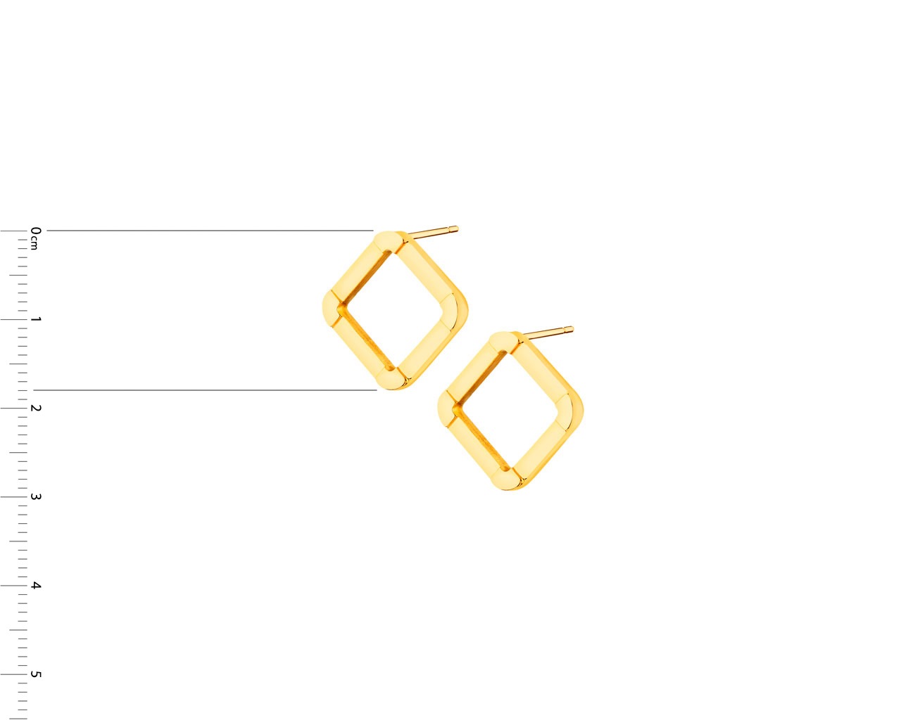 Elixa KOLCZYKI ZE STALI SZLACHETNEJ - KWADRATY EL532-8216