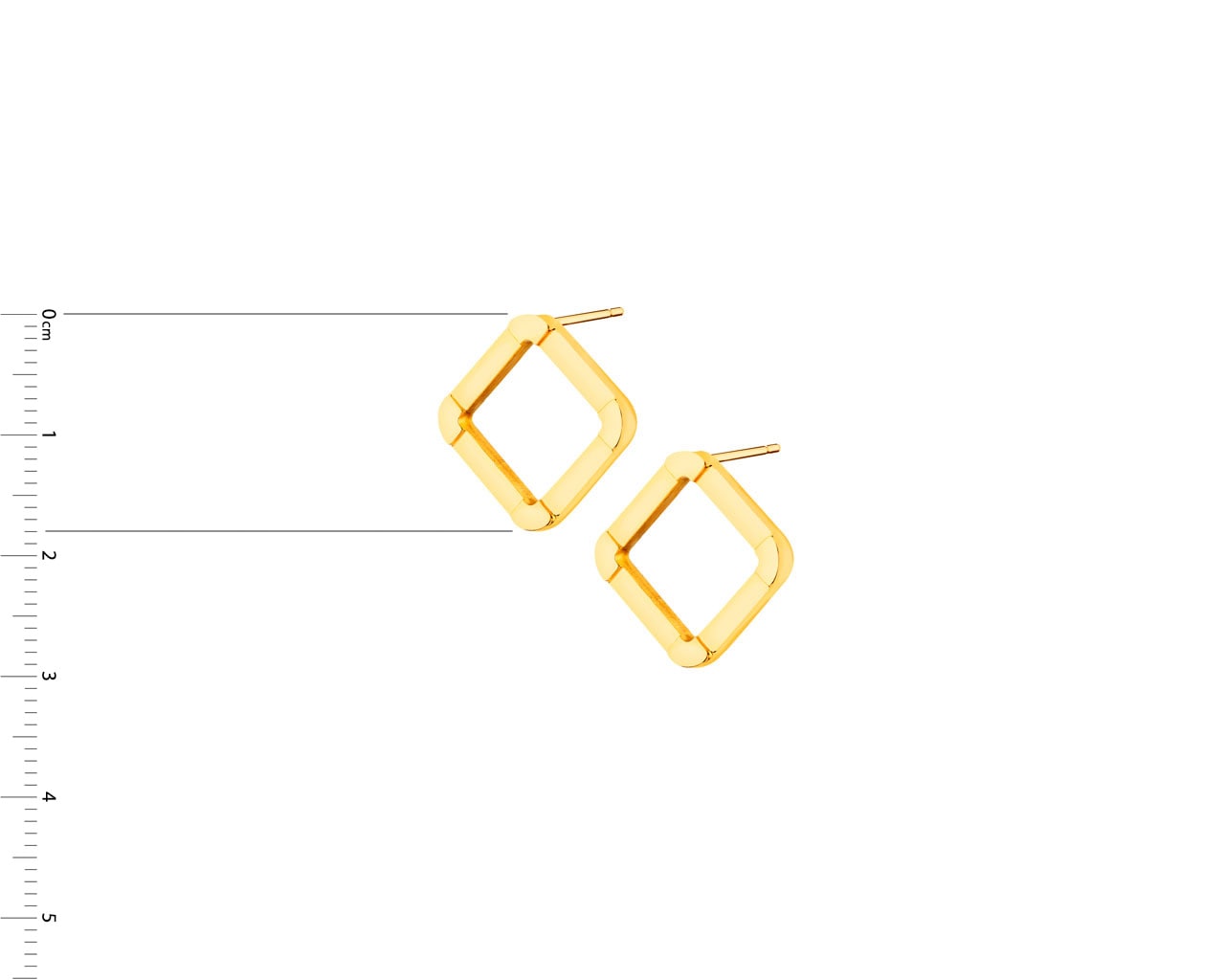 Elixa KOLCZYKI ZE STALI SZLACHETNEJ - KWADRATY EL532-8216