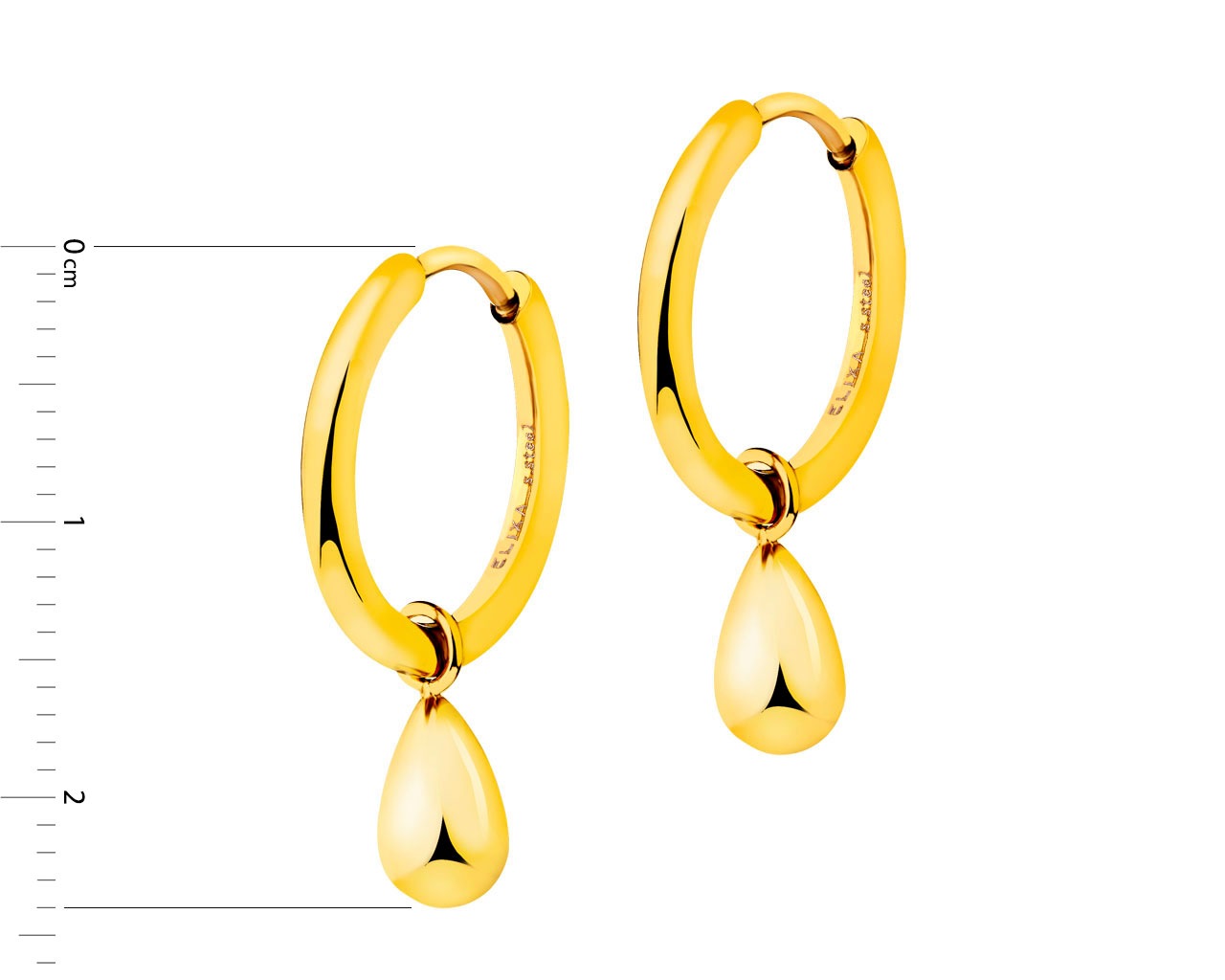 Elixa KOLCZYKI ZE STALI SZLACHETNEJ - ŁEZKI EL535-9860