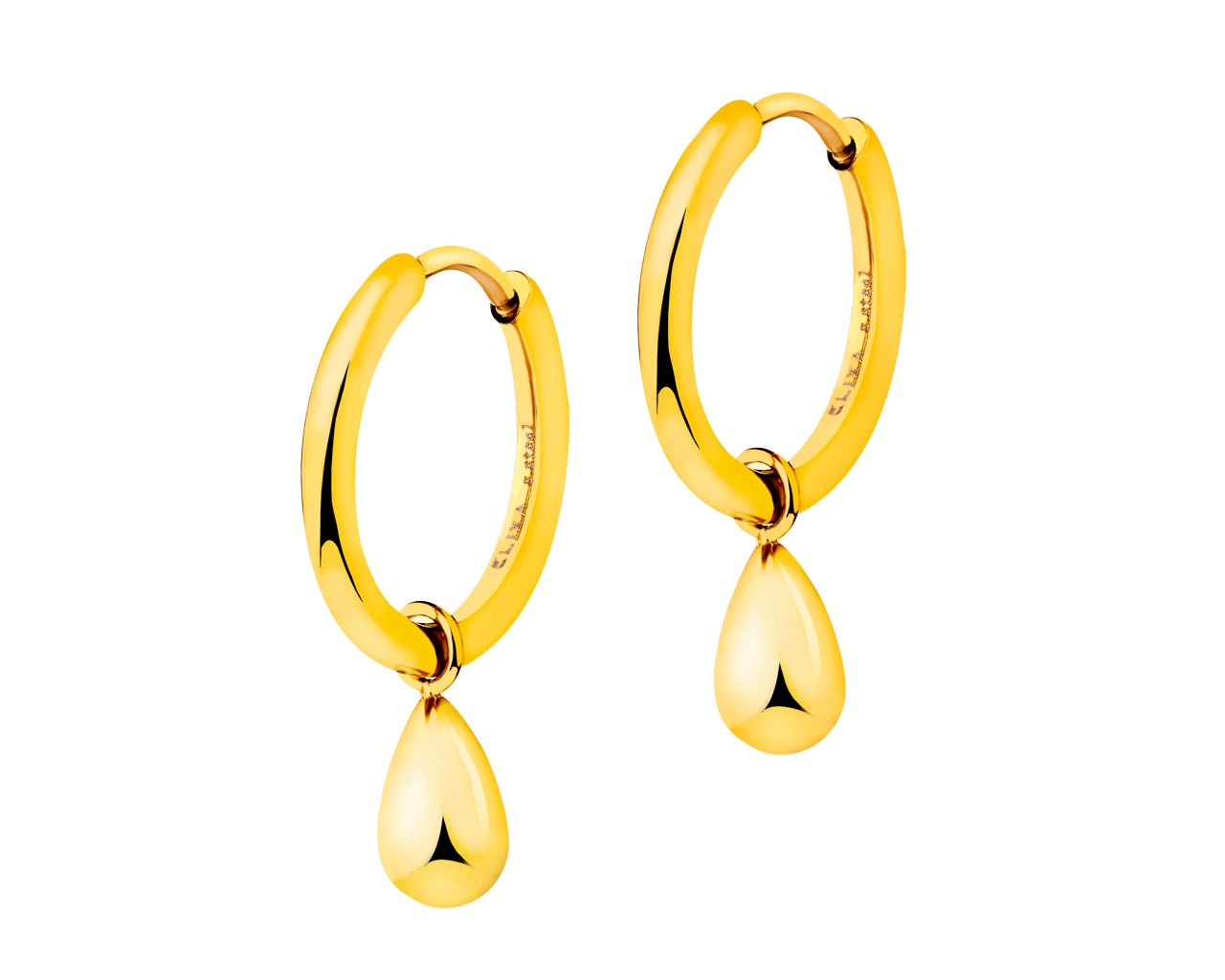 elixa KOLCZYKI ZE STALI SZLACHETNEJ - ŁEZKI EL535-9860