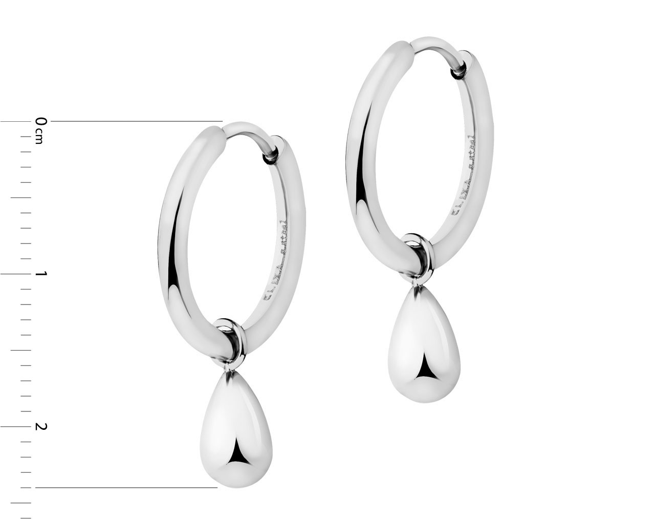 Elixa KOLCZYKI ZE STALI SZLACHETNEJ - ŁEZKI EL535-9861