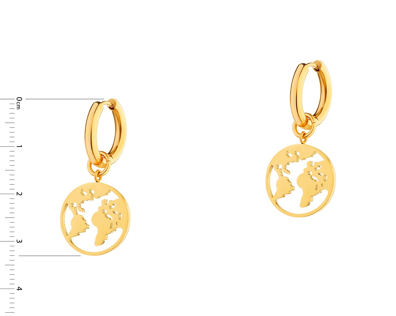 Elixa KOLCZYKI ZE STALI SZLACHETNEJ - MAPA ŚWIATA EL533-2965