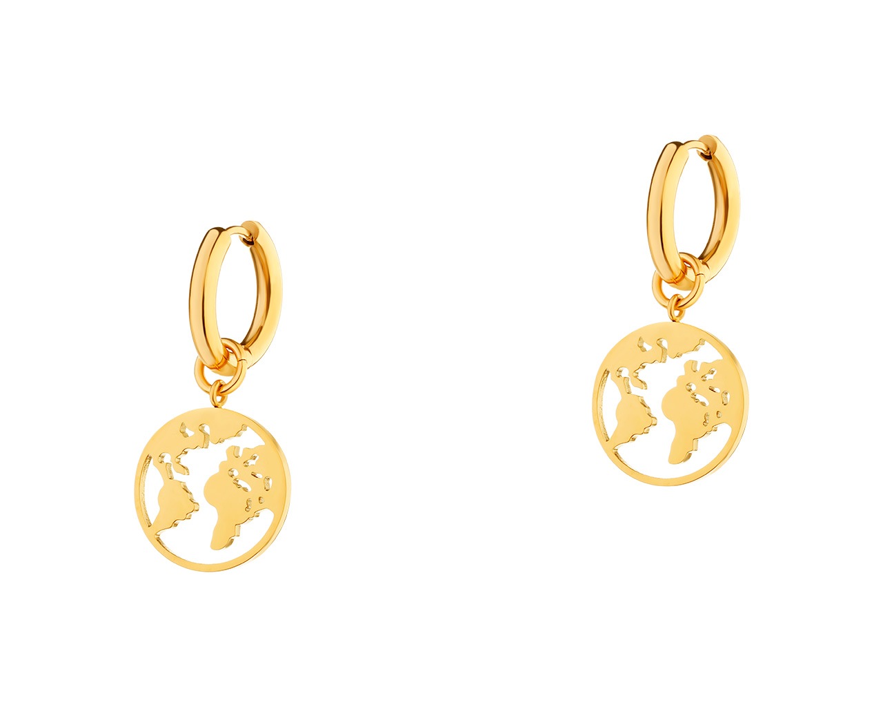 elixa KOLCZYKI ZE STALI SZLACHETNEJ - MAPA ŚWIATA EL533-2965