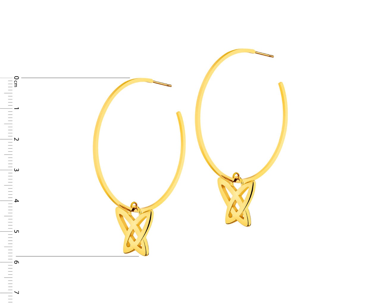 Elixa KOLCZYKI ZE STALI SZLACHETNEJ - MOTYLE EL532-6408