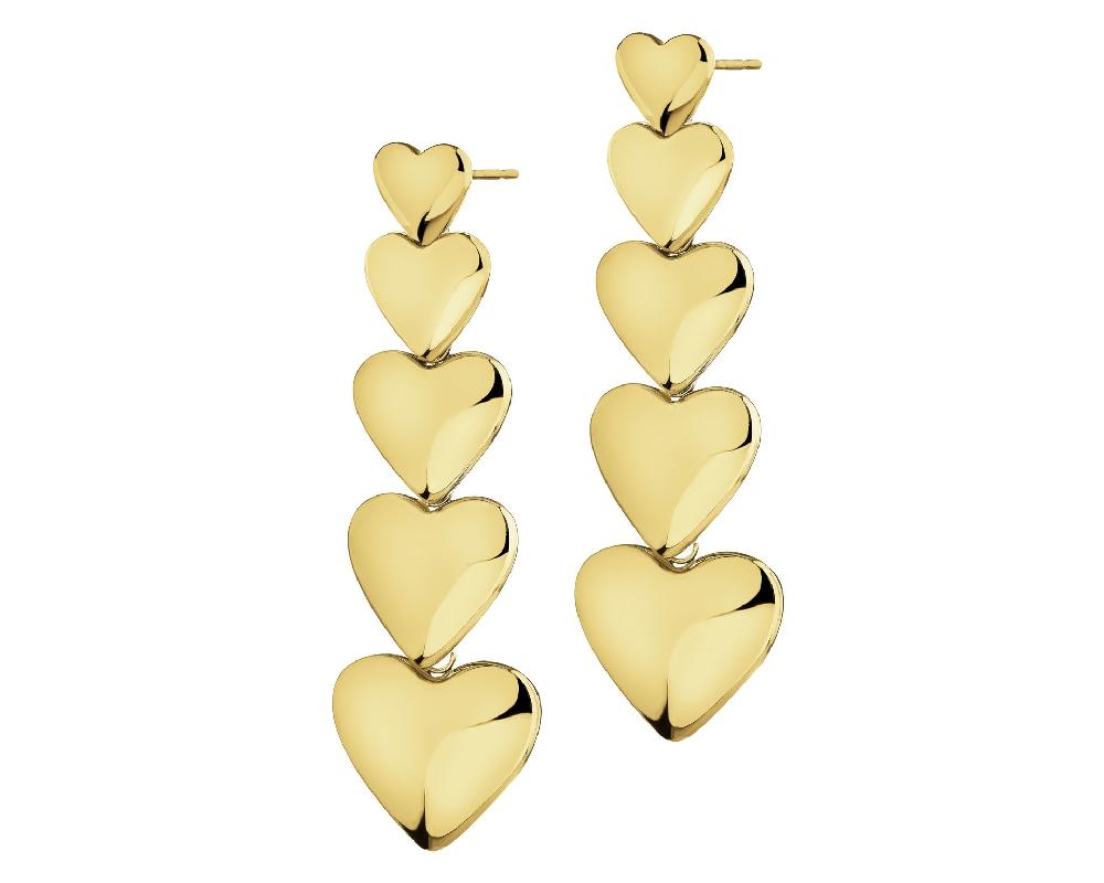 elixa KOLCZYKI ZE STALI SZLACHETNEJ - SERCA EL541-4764