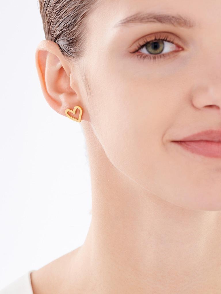 Elixa KOLCZYKI ZE STALI SZLACHETNEJ - SERCE EL531-3464