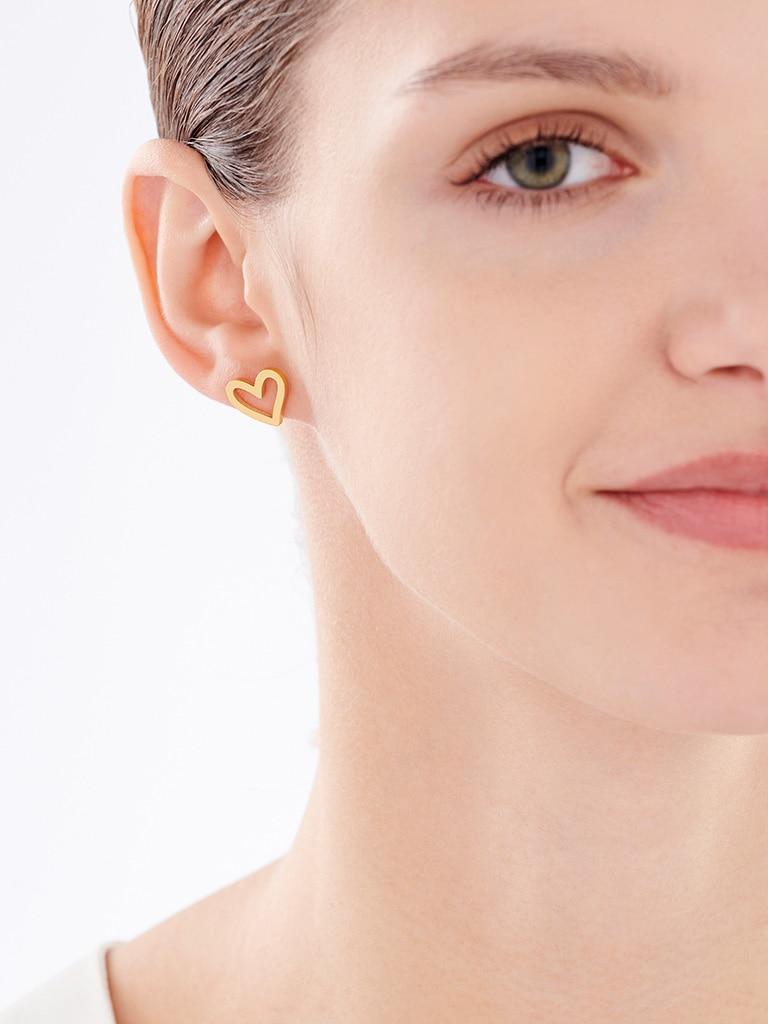 Elixa KOLCZYKI ZE STALI SZLACHETNEJ - SERCE EL531-3464