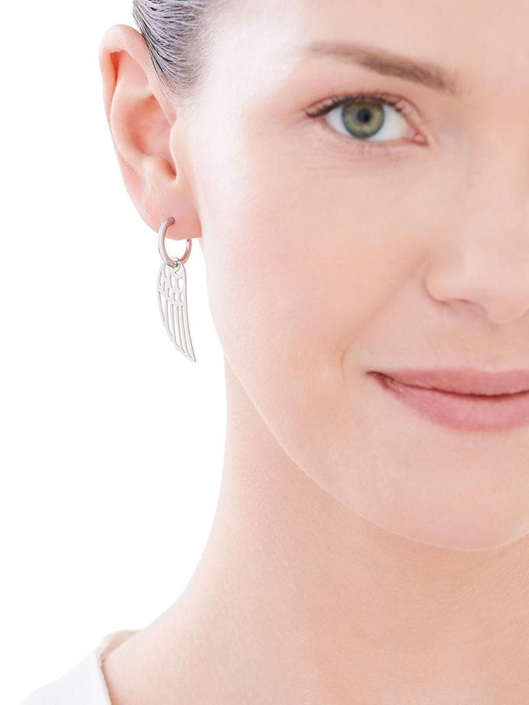 Elixa KOLCZYKI ZE STALI SZLACHETNEJ - SKRZYDŁA EL527-1388