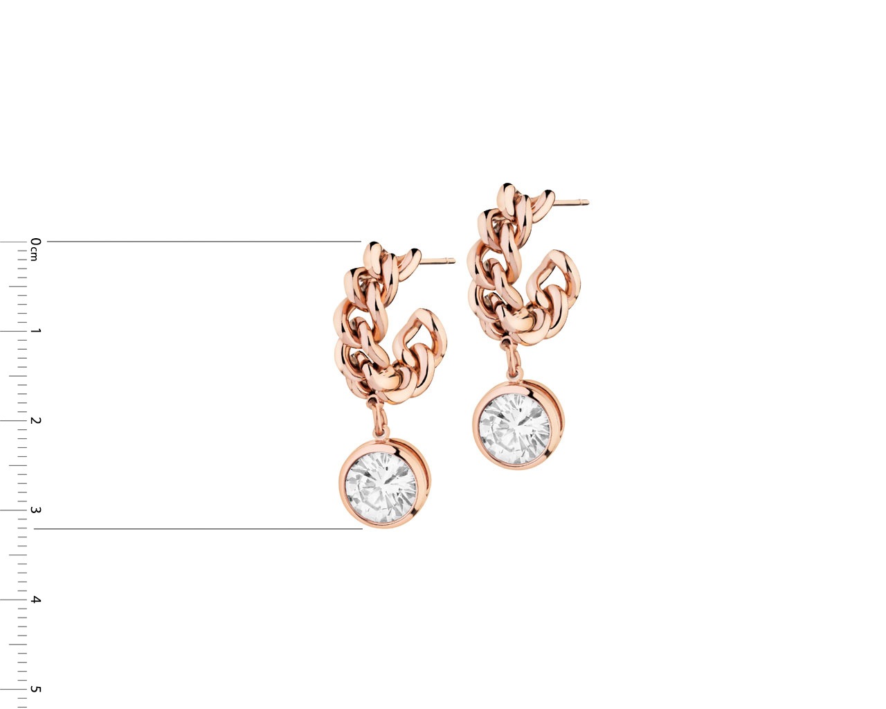 Elixa KOLCZYKI ZE STALI SZLACHETNEJ Z CYRKONIAMI EL532-6416