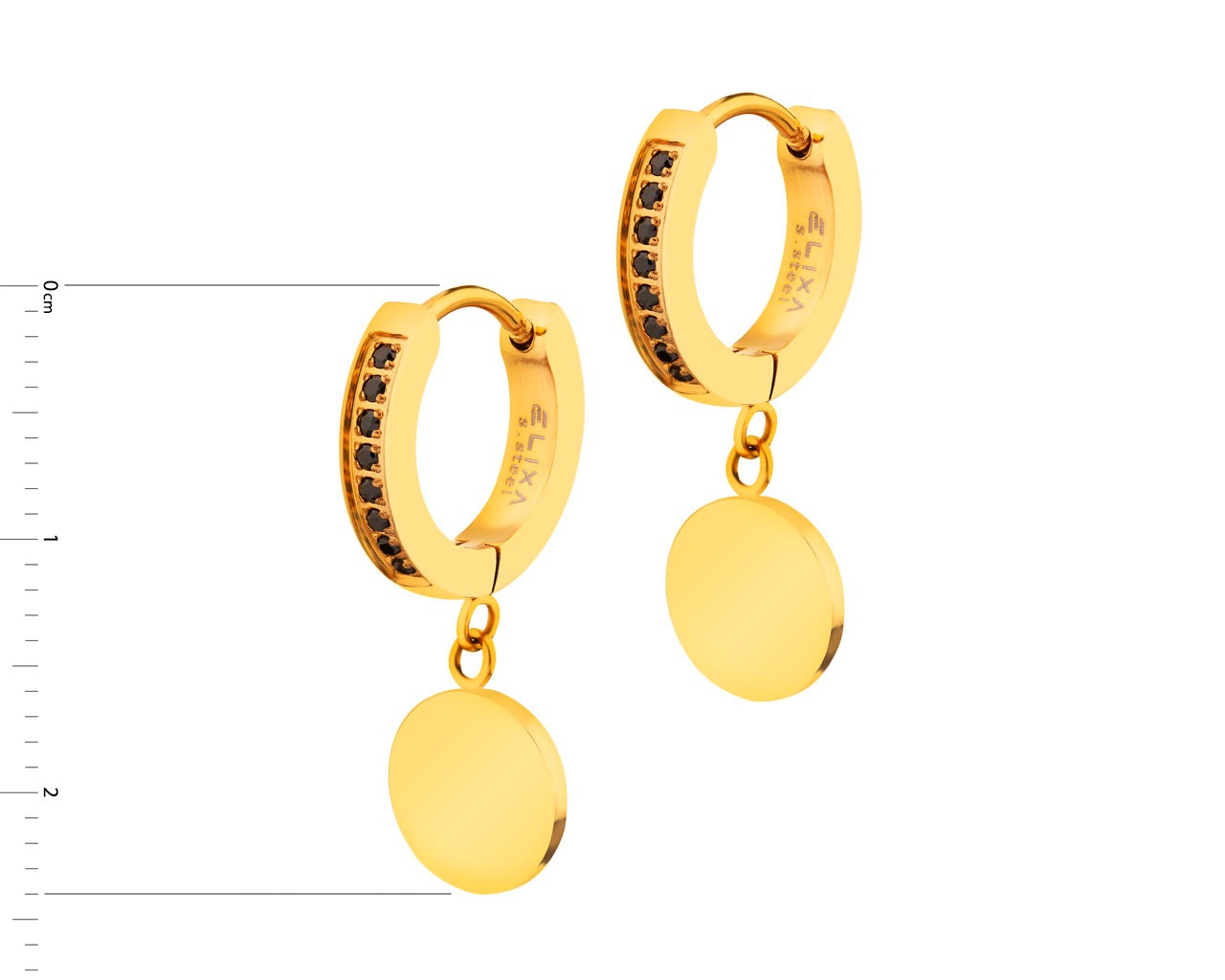 Elixa KOLCZYKI ZE STALI SZLACHETNEJ Z CYRKONIAMI EL533-1073