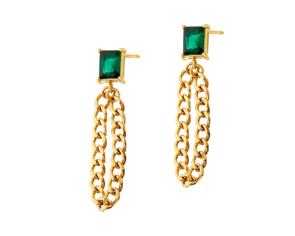 elixa KOLCZYKI ZE STALI SZLACHETNEJ Z CYRKONIAMI EL533-6317