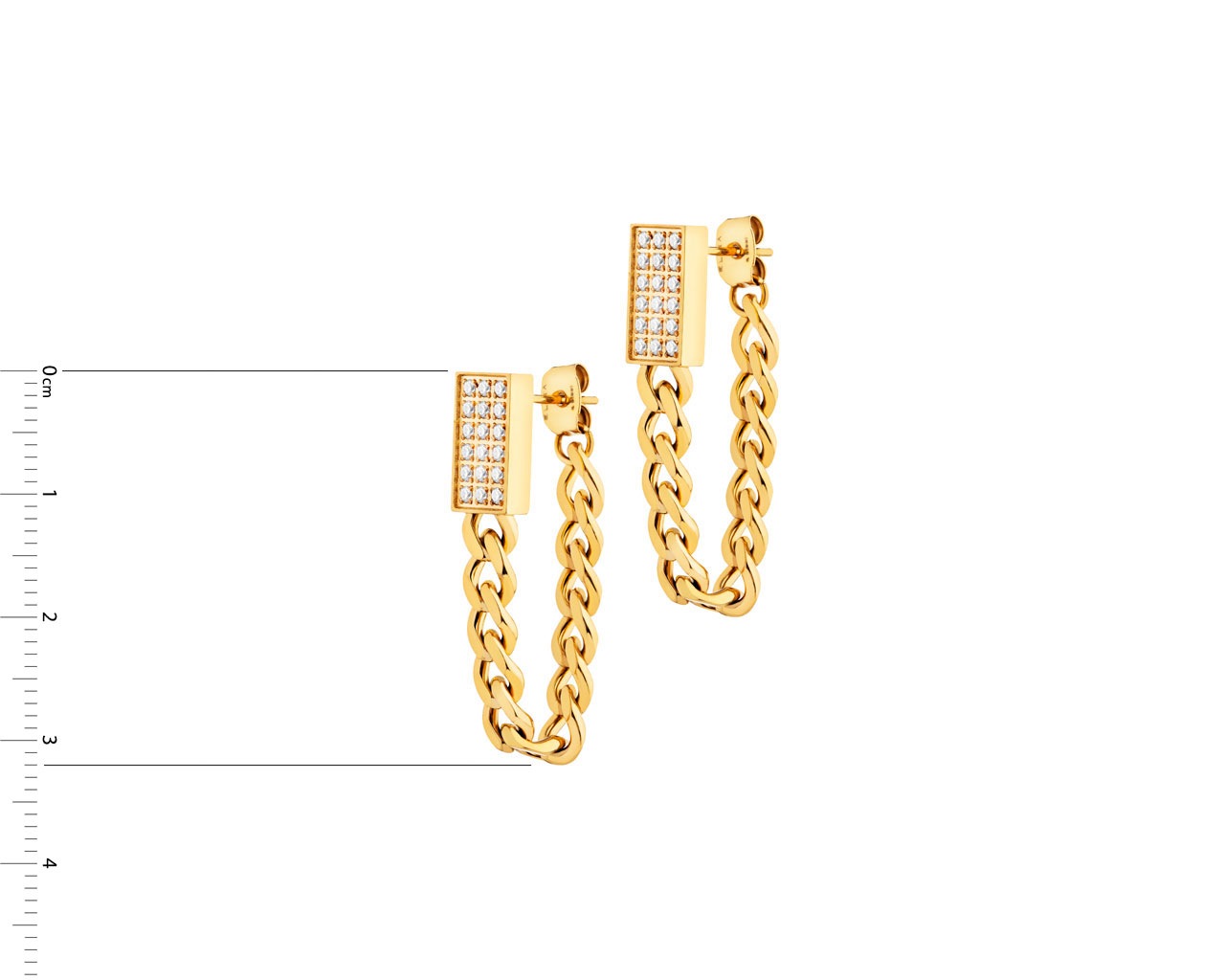 Elixa KOLCZYKI ZE STALI SZLACHETNEJ Z CYRKONIAMI EL533-8269