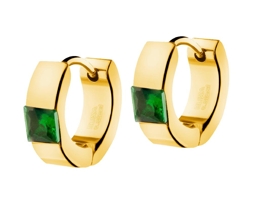 elixa KOLCZYKI ZE STALI SZLACHETNEJ Z CYRKONIAMI EL536-3351