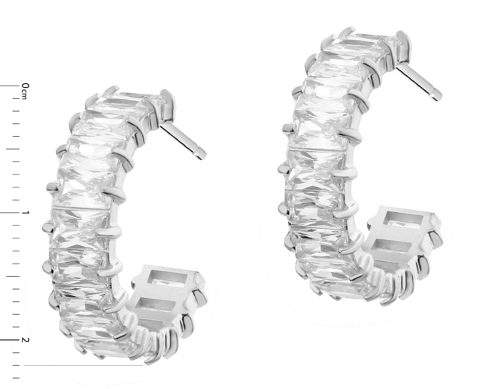 Elixa KOLCZYKI ZE STALI SZLACHETNEJ Z CYRKONIAMI EL536-5095