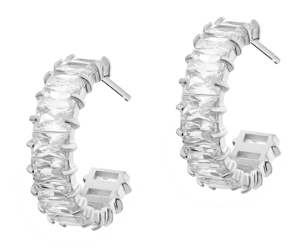 elixa KOLCZYKI ZE STALI SZLACHETNEJ Z CYRKONIAMI EL536-5095