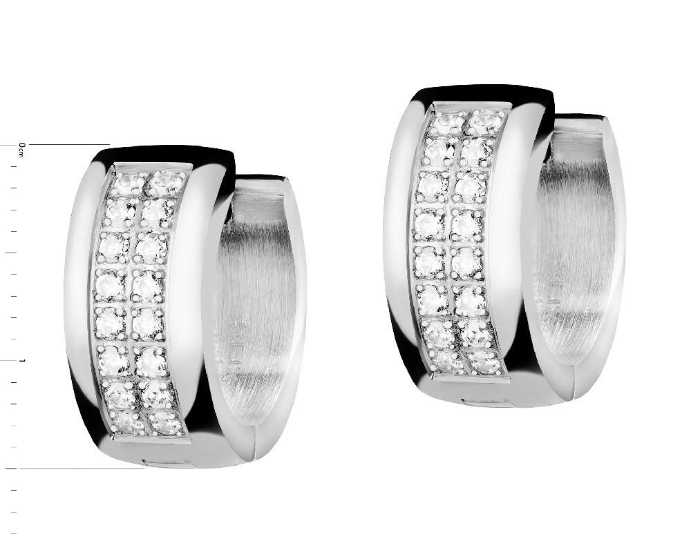 Elixa KOLCZYKI ZE STALI SZLACHETNEJ Z CYRKONIAMI - KOŁA EL538-4505