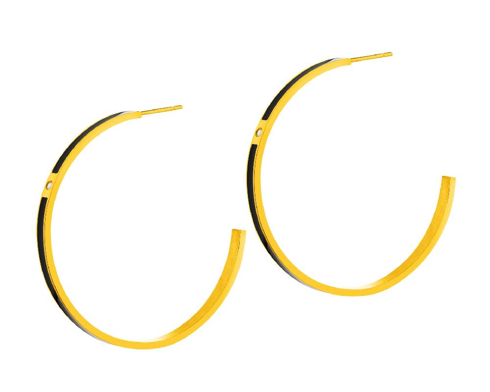 elixa KOLCZYKI ZE STALI SZLACHETNEJ Z CYRKONIAMI - KOŁA EL538-1894