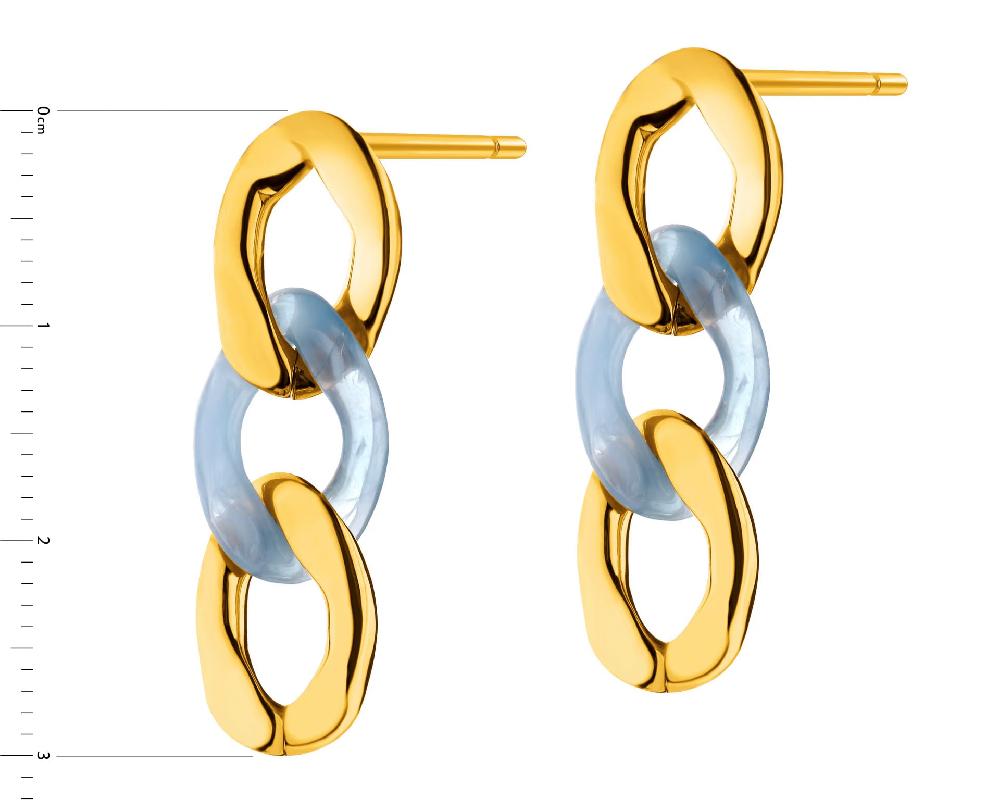 Elixa KOLCZYKI ZE STALI SZLACHETNEJ Z DETALAMI Z MASY ŻYWICZNEJ EL536-7391