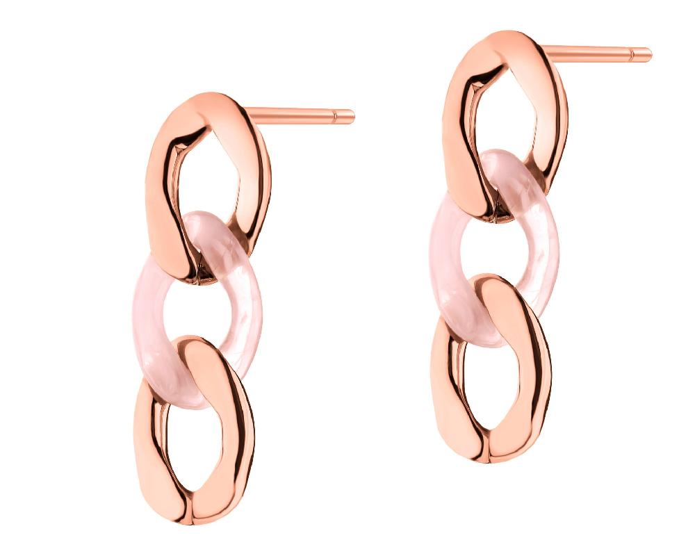 elixa KOLCZYKI ZE STALI SZLACHETNEJ Z DETALAMI Z MASY ŻYWICZNEJ EL536-7356