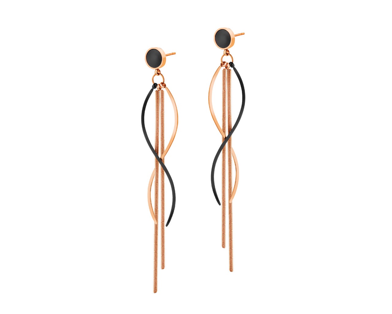 elixa KOLCZYKI ZE STALI SZLACHETNEJ Z EMALIĄ EL527-3361