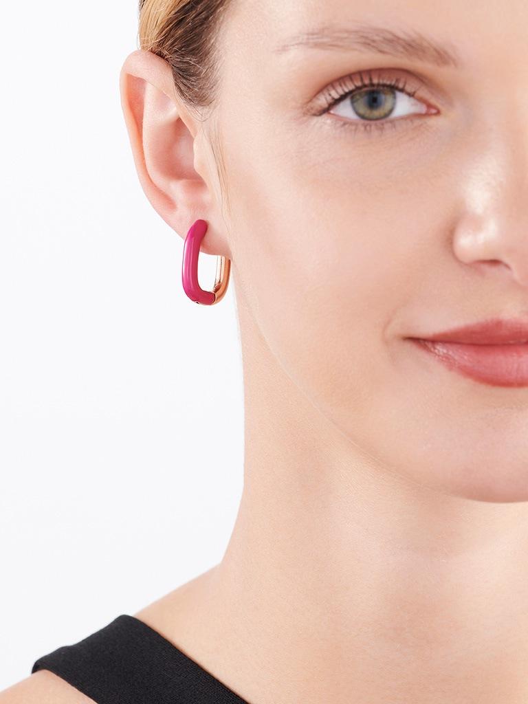 Elixa KOLCZYKI ZE STALI SZLACHETNEJ Z EMALIĄ EL534-3640