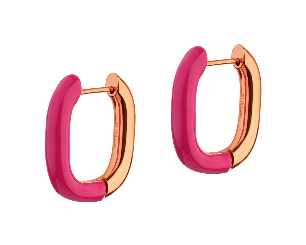 elixa KOLCZYKI ZE STALI SZLACHETNEJ Z EMALIĄ EL534-3640