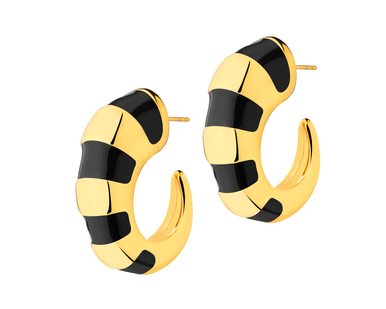 elixa KOLCZYKI ZE STALI SZLACHETNEJ Z EMALIĄ EL535-9804