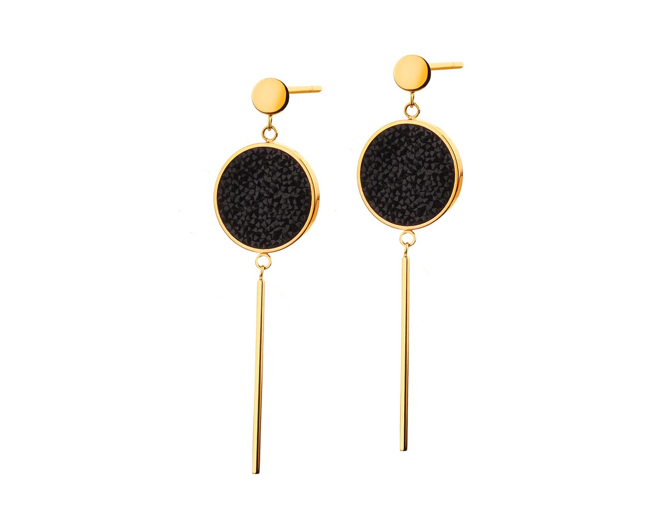 elixa KOLCZYKI ZE STALI SZLACHETNEJ Z KRYSZTAŁAMI EL129-6646