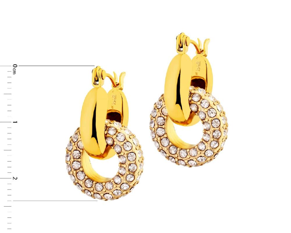 Elixa KOLCZYKI ZE STALI SZLACHETNEJ Z KRYSZTAŁAMI EL535-1460