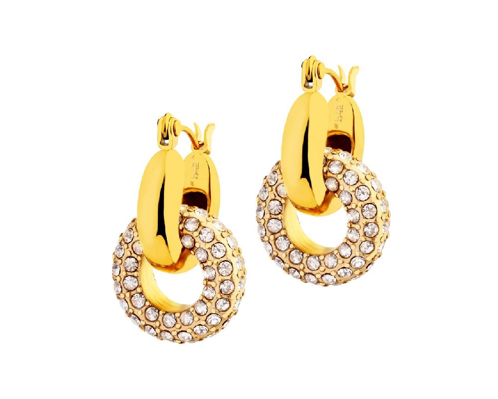 elixa KOLCZYKI ZE STALI SZLACHETNEJ Z KRYSZTAŁAMI EL535-1460