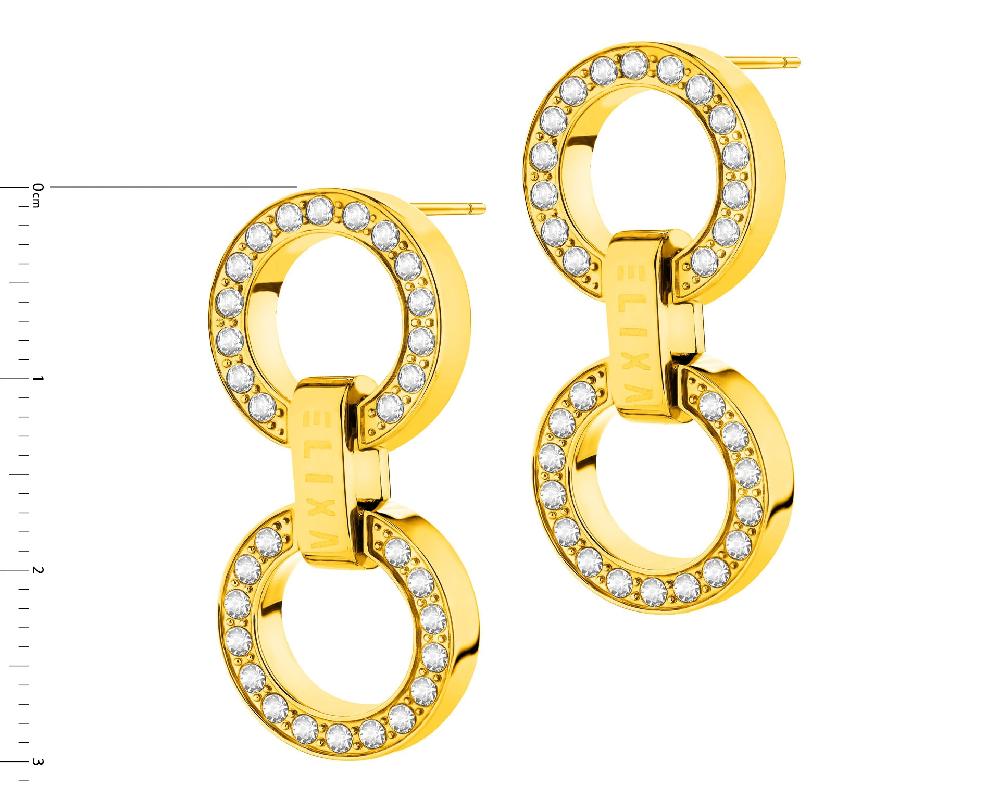 Elixa KOLCZYKI ZE STALI SZLACHETNEJ Z KRYSZTAŁAMI EL538-9200