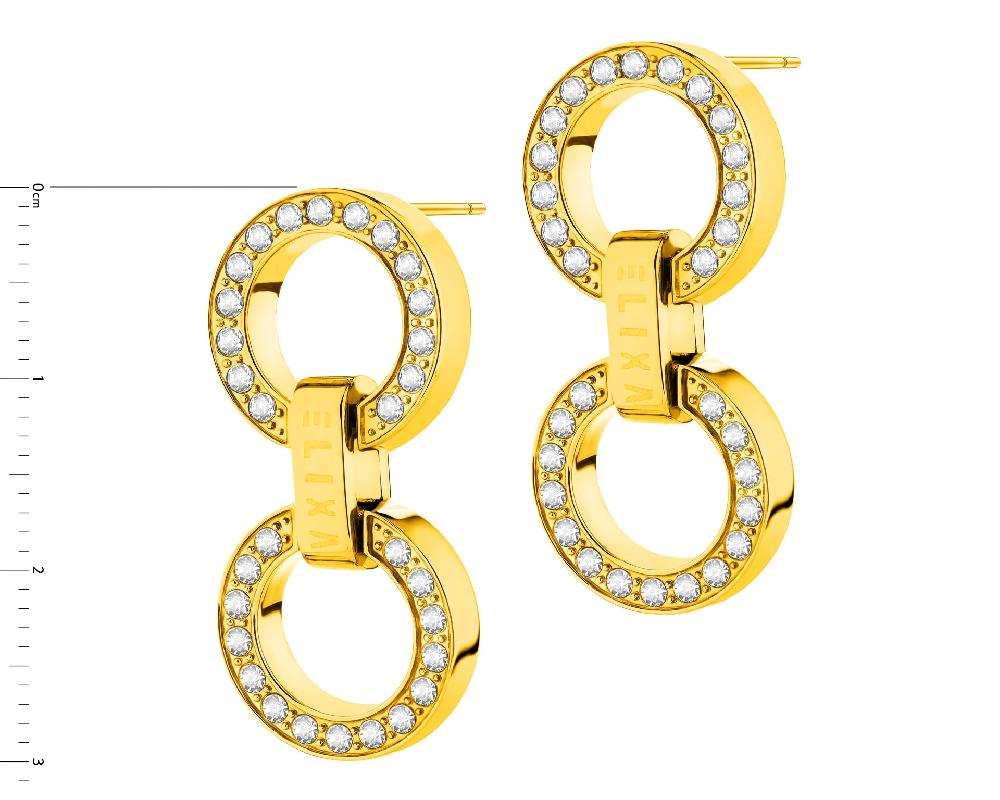 Elixa KOLCZYKI ZE STALI SZLACHETNEJ Z KRYSZTAŁAMI EL538-9200