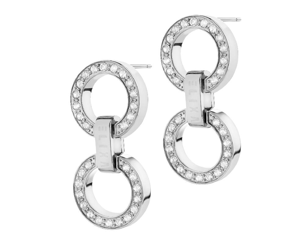 elixa KOLCZYKI ZE STALI SZLACHETNEJ Z KRYSZTAŁAMI EL538-9202