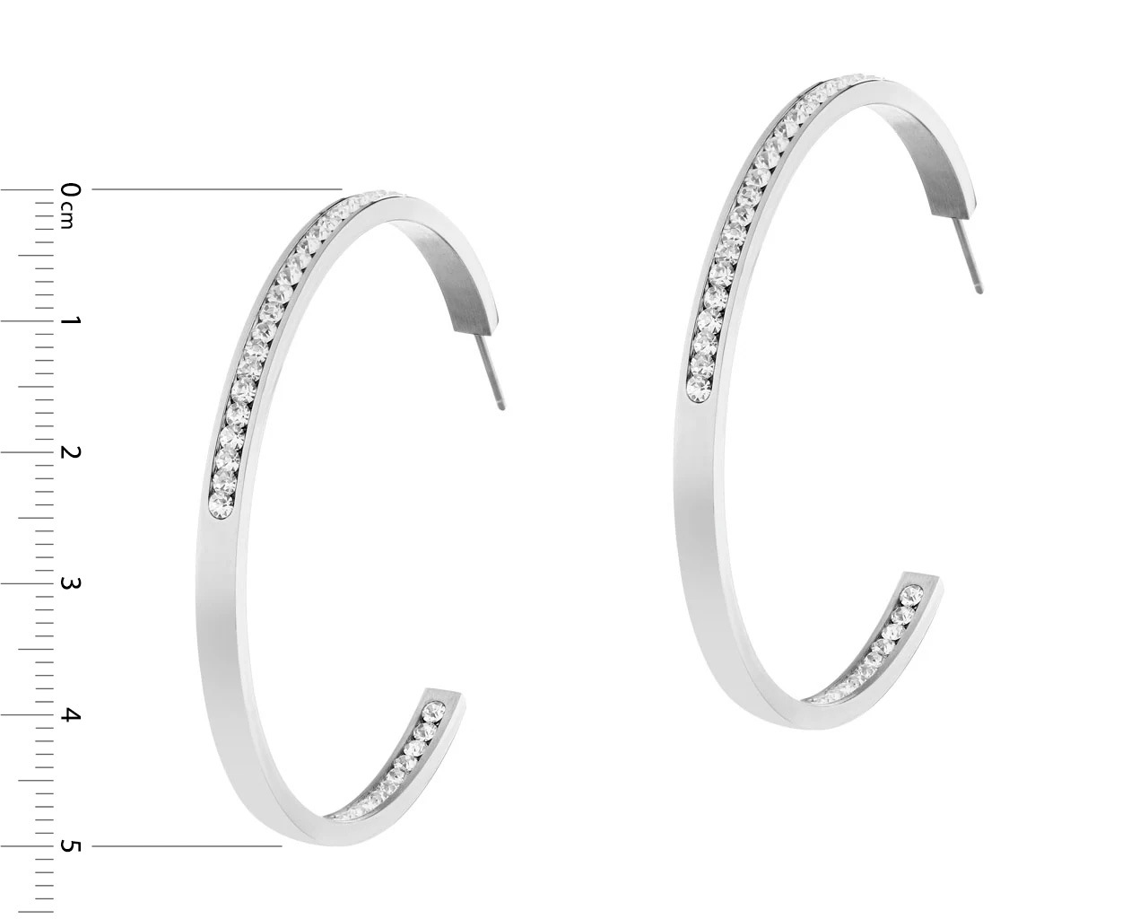 Elixa KOLCZYKI ZE STALI SZLACHETNEJ Z KRYSZTAŁAMI - KOŁA EL534-4698