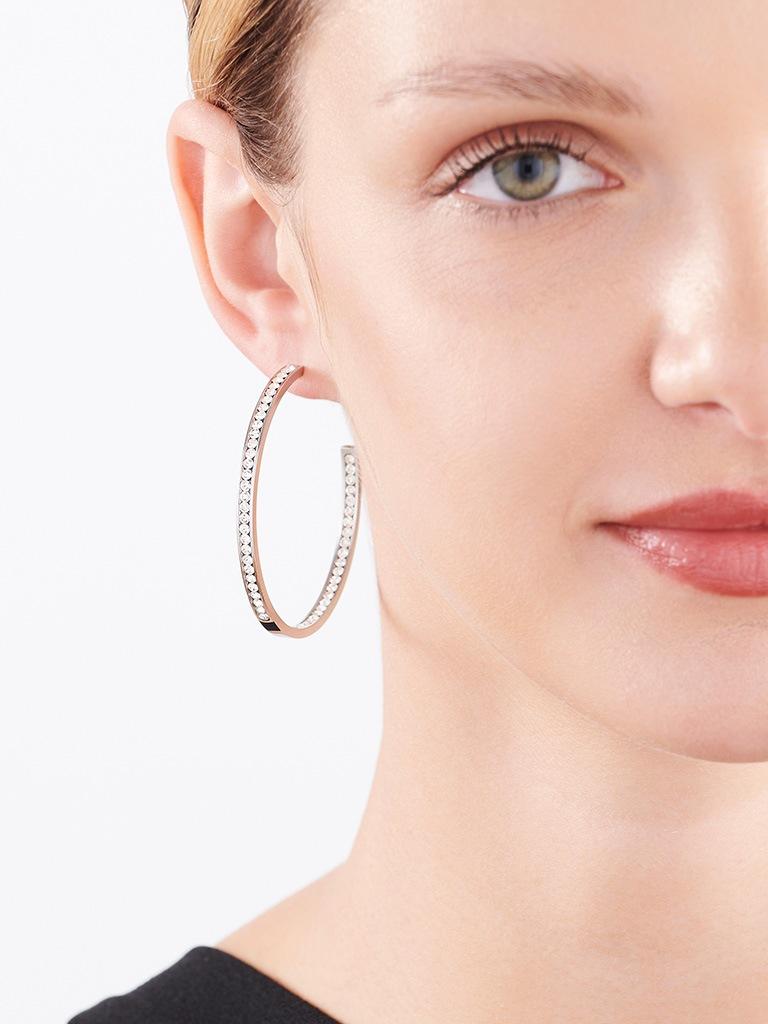 Elixa KOLCZYKI ZE STALI SZLACHETNEJ Z KRYSZTAŁAMI - KOŁA EL534-4698