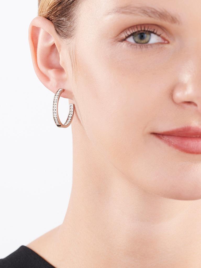 Elixa KOLCZYKI ZE STALI SZLACHETNEJ Z KRYSZTAŁAMI - KOŁA EL534-4699