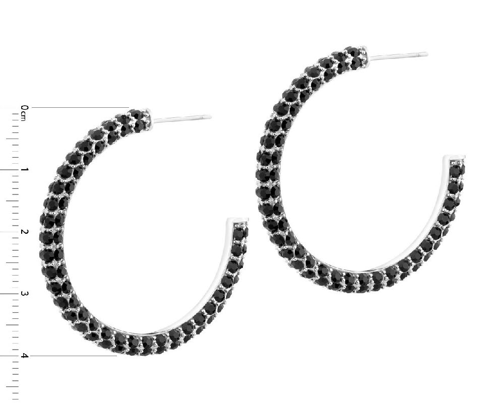 Elixa KOLCZYKI ZE STALI SZLACHETNEJ Z KRYSZTAŁAMI - KOŁA EL535-1476