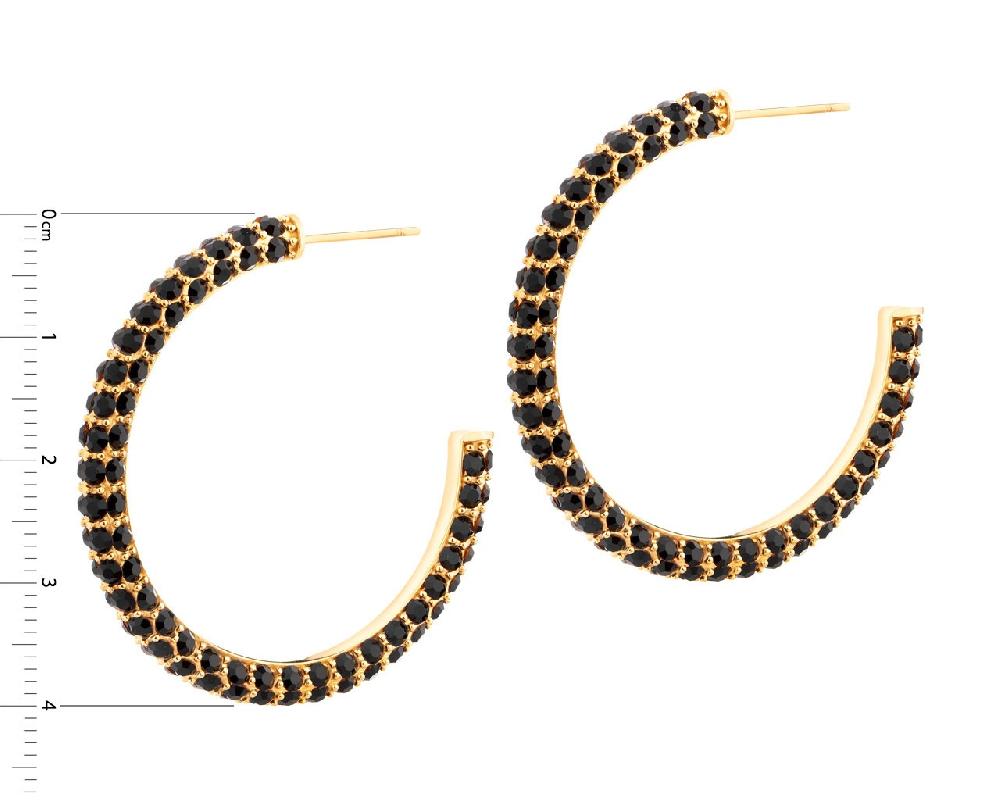 Elixa KOLCZYKI ZE STALI SZLACHETNEJ Z KRYSZTAŁAMI - KOŁA EL535-1477