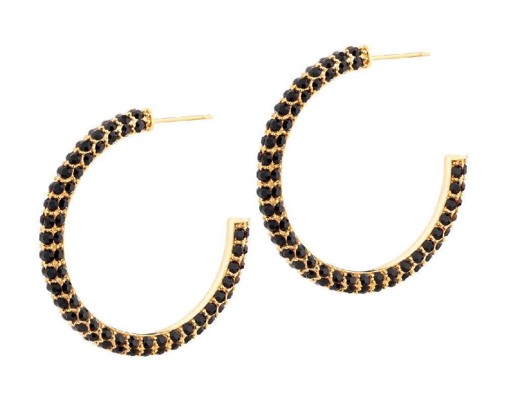 elixa KOLCZYKI ZE STALI SZLACHETNEJ Z KRYSZTAŁAMI - KOŁA EL535-1477