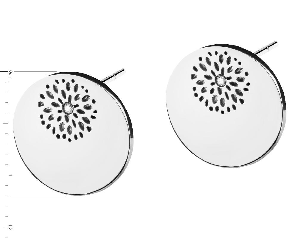 Elixa KOLCZYKI ZE STALI SZLACHETNEJ Z KRYSZTAŁEM EL536-7111