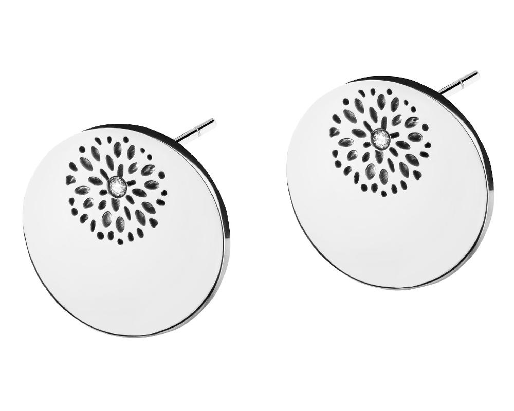 elixa KOLCZYKI ZE STALI SZLACHETNEJ Z KRYSZTAŁEM EL536-7111