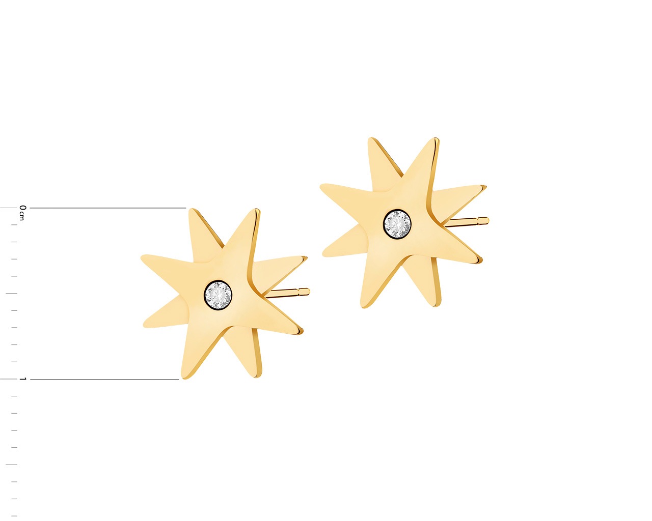 Elixa KOLCZYKI ZE STALI SZLACHETNEJ Z KRYSZTAŁEM - GWIAZDY EL529-6308