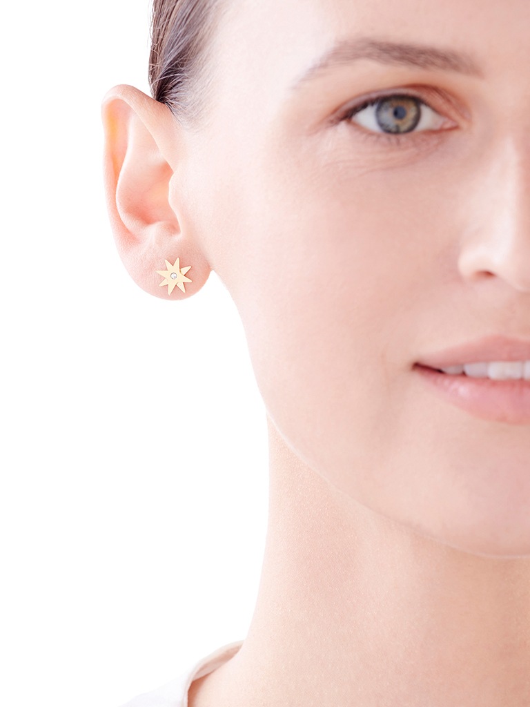 Elixa KOLCZYKI ZE STALI SZLACHETNEJ Z KRYSZTAŁEM - GWIAZDY EL529-6308