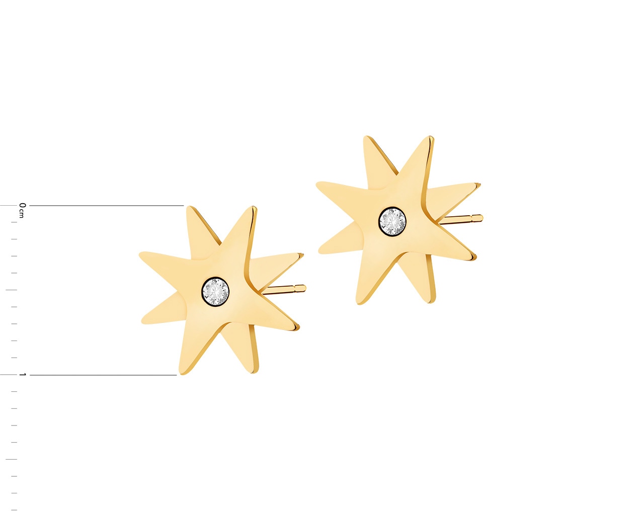 Elixa KOLCZYKI ZE STALI SZLACHETNEJ Z KRYSZTAŁEM - GWIAZDY EL529-6308