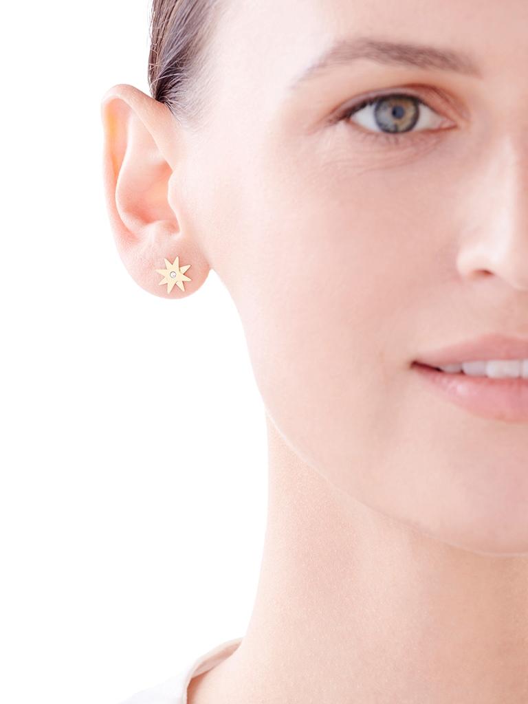 Elixa KOLCZYKI ZE STALI SZLACHETNEJ Z KRYSZTAŁEM - GWIAZDY EL529-6308