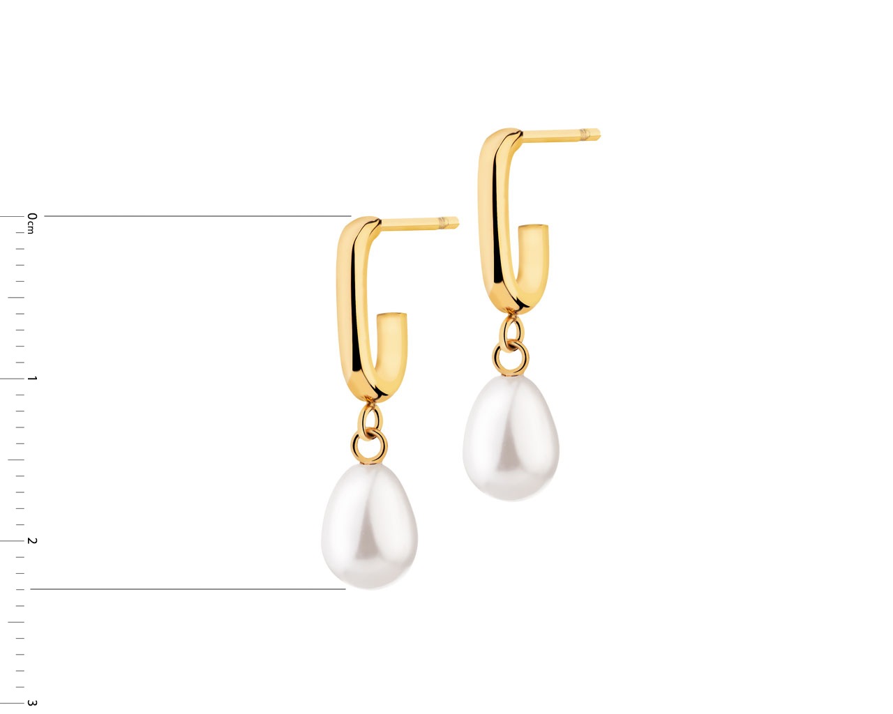 Elixa KOLCZYKI ZE STALI SZLACHETNEJ Z PERŁAMI EL531-3481