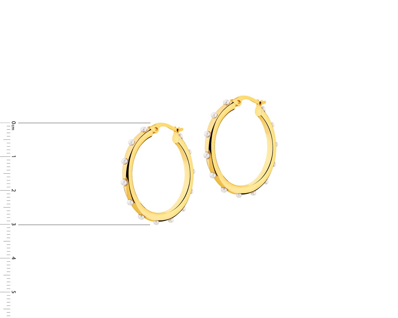 Elixa KOLCZYKI ZE STALI SZLACHETNEJ Z PERŁAMI EL531-3494