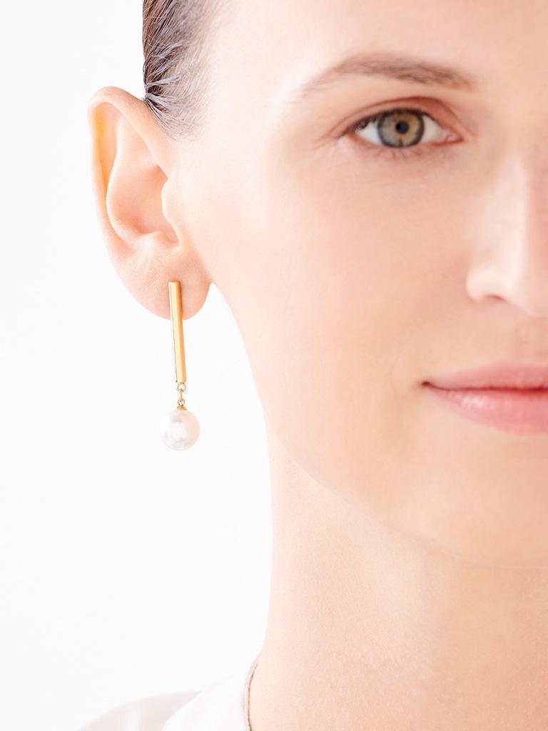 Elixa KOLCZYKI ZE STALI SZLACHETNEJ Z PERŁAMI EL531-5048