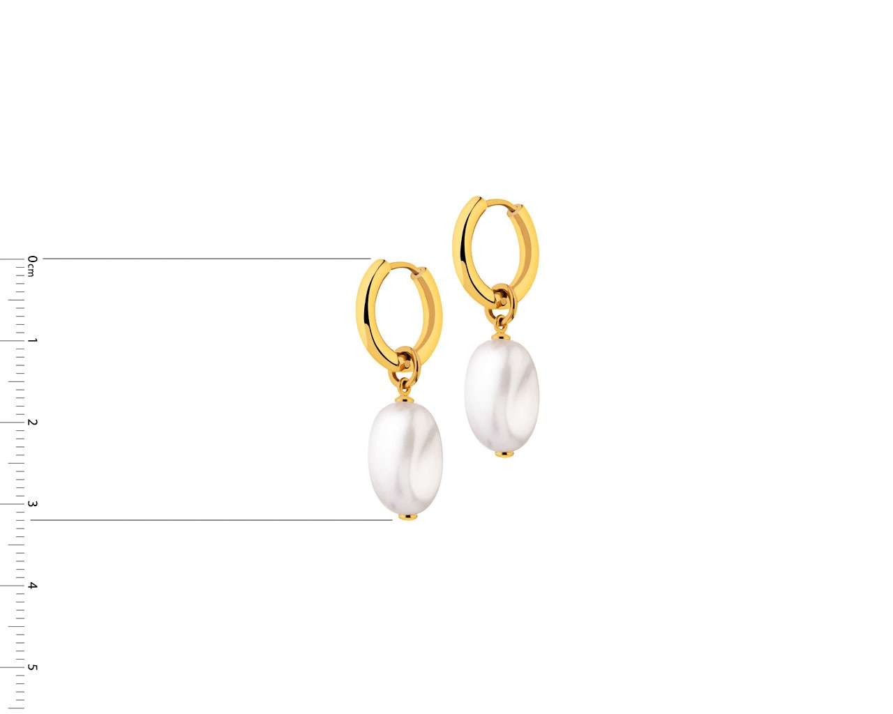 Elixa KOLCZYKI ZE STALI SZLACHETNEJ Z PERŁAMI EL532-6823