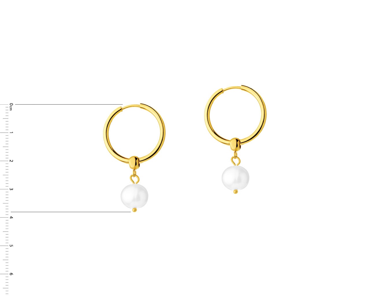 Elixa KOLCZYKI ZE STALI SZLACHETNEJ Z PERŁAMI EL533-0349